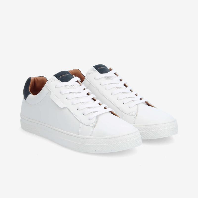 SPARKLE SNEAKER M - NAPPA/SUEDE - BLANC/BLEU MARINE